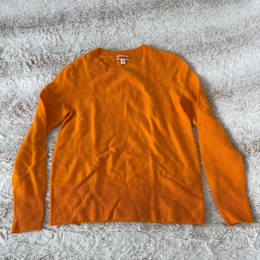 J.Crew Cashmere Classic-fit Crewneck Sweater in Spanish Marigold XXS